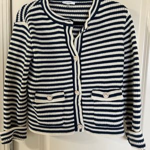 Sioni navy and white striped cardigan